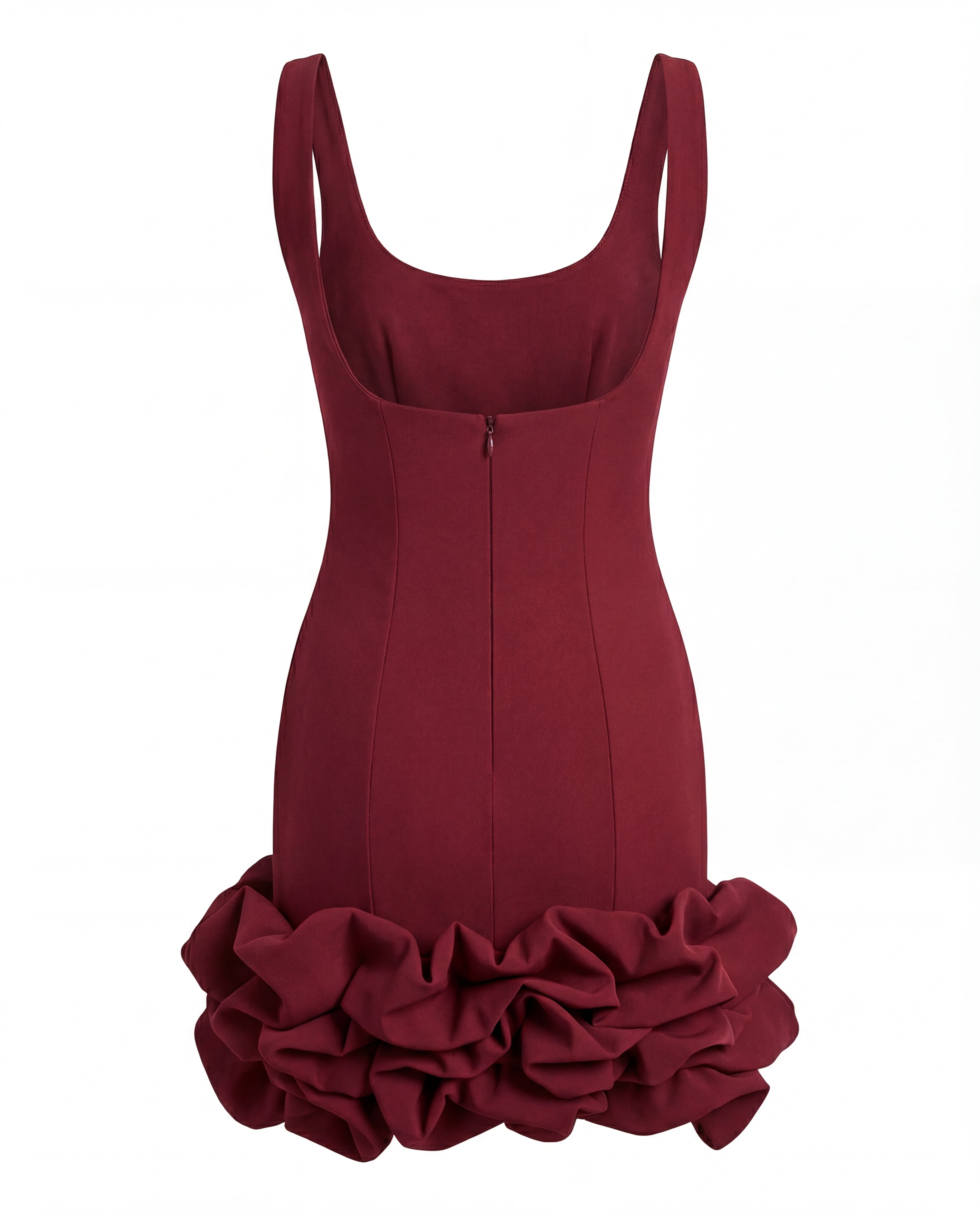 Red Evelyn Ruffle Mini