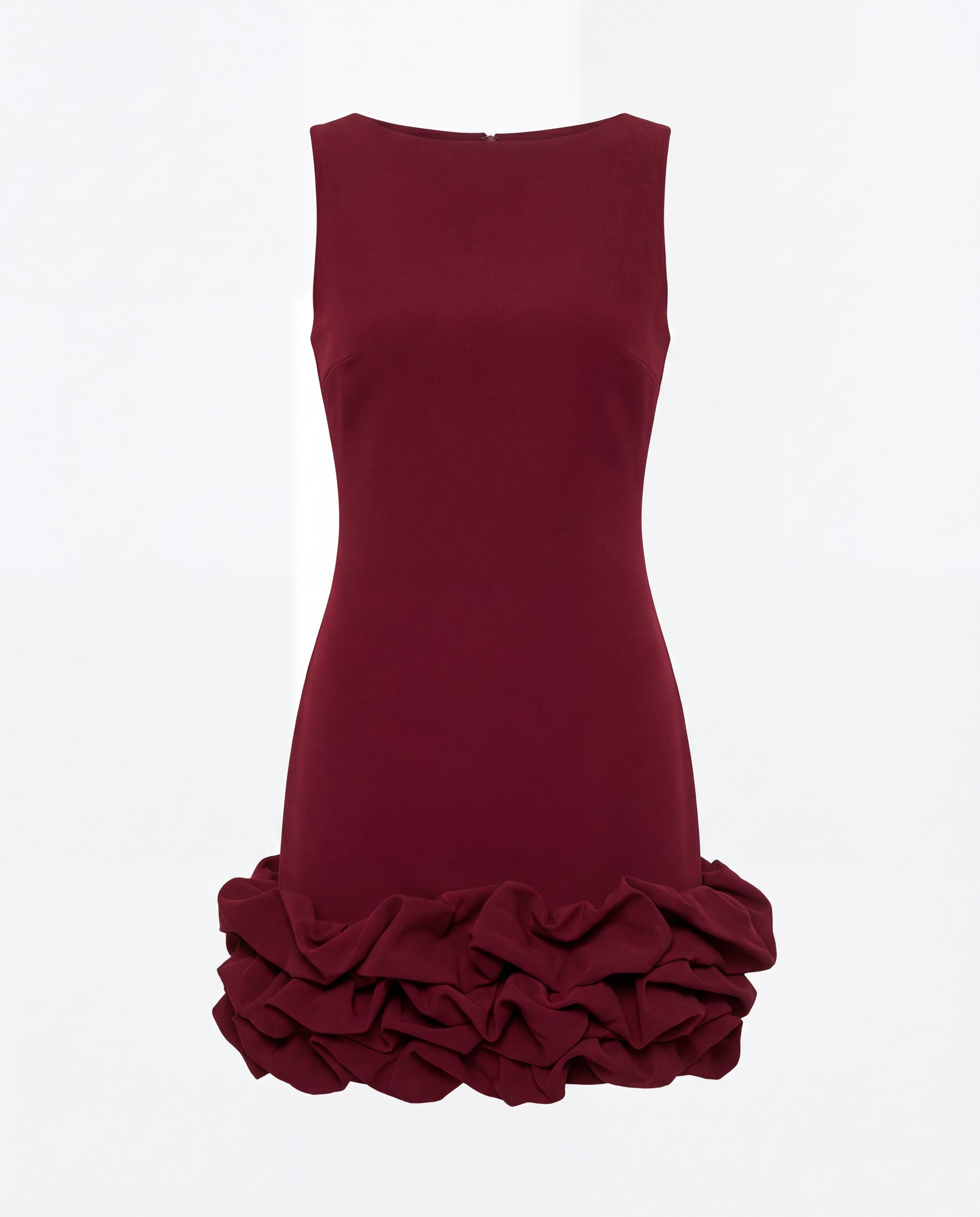 Red Evelyn Ruffle Mini